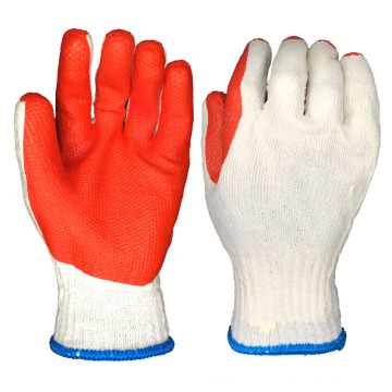 Construction 7g / 10g Poly / coton Treater latex latex Caoutchouc Palme enduit de jardinage de jardinage Gants de sécurité